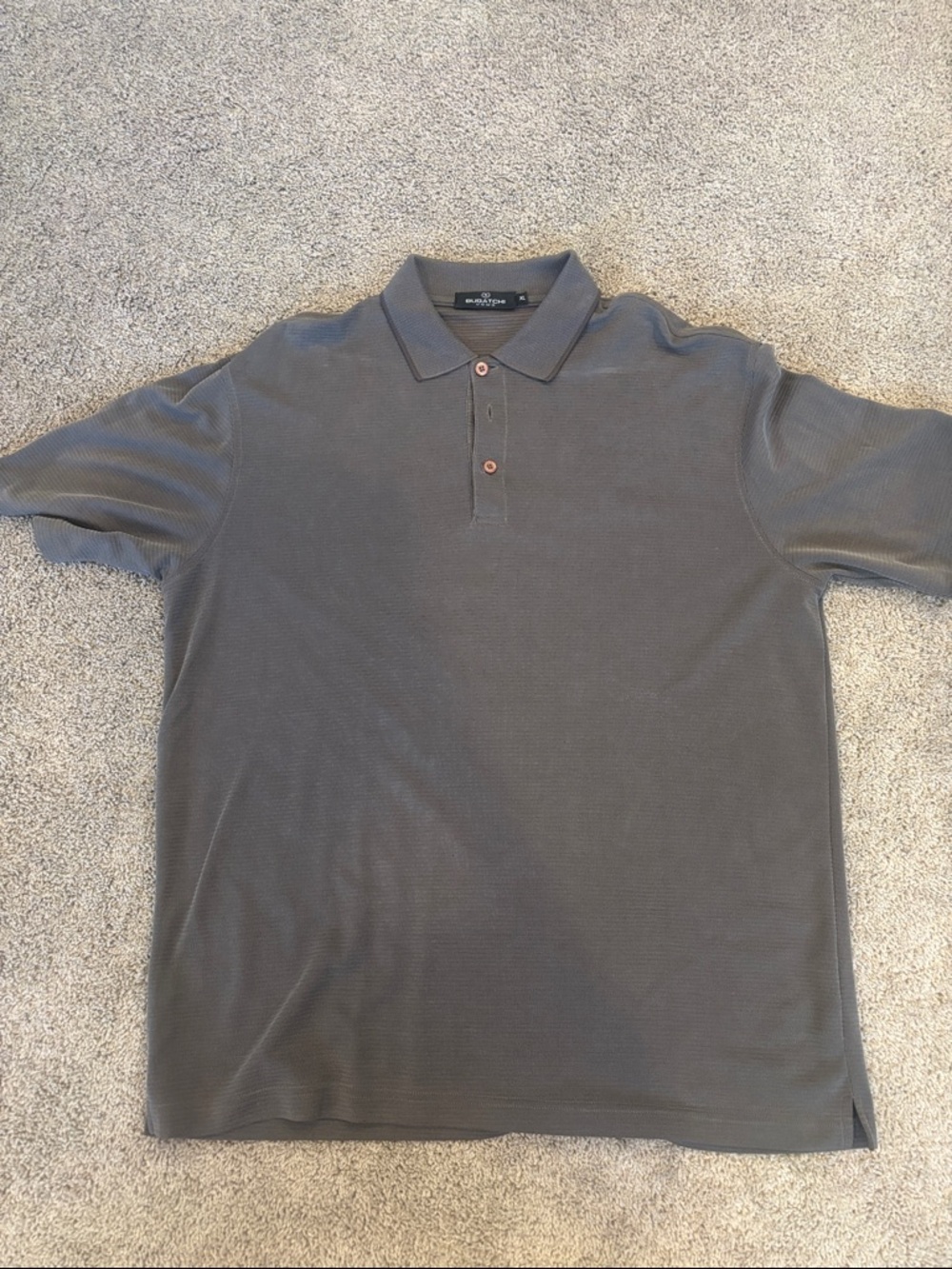 Bugatchi Men's Polo Shirt - Charcoal Gray